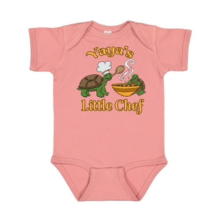 

Inktastic Yaya s Little Chef with Cute Turtles Gift Baby Boy or Baby Girl Bodysuit