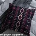 thumbnail image 3 of Bohemian Fabric By The Yard,Exotic Style Vintage Upholstery Fabric,Boho Retro Victorian Indoor Outdoor Fabric,Fashion Aztec Baroque Decorative Fabric,Pink Black,1 Yard, 3 of 5