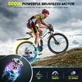 thumbnail image 3 of Elifine 500W Electric Bike Folding Electric Mountain Bike, 19Mph 50Miles Electric Bicycle Foldable Ebike 374.4Wh Battery, Full Suspension, 26" Anti-Slip Tires, 21 Speed E-Bike for Adults Women Men, 3 of 10