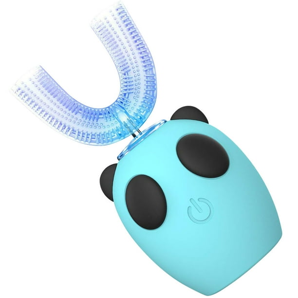 Soidarity Cepillo de eléctrico en forma de U para blanquear los dientes, juego de cepillos de manos libres, herramienta de limpieza de cuidado de los oídos azul (3-7 años) Soidarity CE000274-01B
