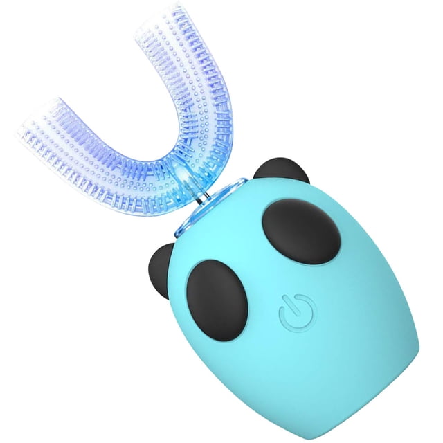 Soidarity Cepillo de eléctrico en forma de U para blanquear los dientes, juego de cepillos de manos libres, herramienta de limpieza de cuidado de los oídos azul (3-7 años) Soidarity CE000274-01B