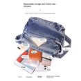 thumbnail image 2 of Denim Shoulder Bag for Women and Men, Casual Lightweight Retro Multi Layered Travel Bag, Girls Jean Tote Purse, Blue Black Crossbody Handbag for Women, 2 of 14