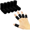 thumbnail image 1 of Finger Sleeves , Thumb Splint Brace For Finger Support, Breathable Elastic Finger tape, Compression pression Protector For Reliving Pain, Triggger Finger, Compression Aid For Sports, 10PCS (black), 1 of 7