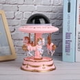 thumbnail image 2 of ZOUSSIQI Lovely Music Box Rotating Musical Box with Projection Light for Home Decoration Birthday GiftPink JU316-7728, 2 of 8