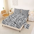 thumbnail image 2 of Erosebridal Black White Cheetah Print Full Size Sheets 4-Piece For Teens Boys Girls,Abstract Animal Print Bed Sheets, 2 of 5