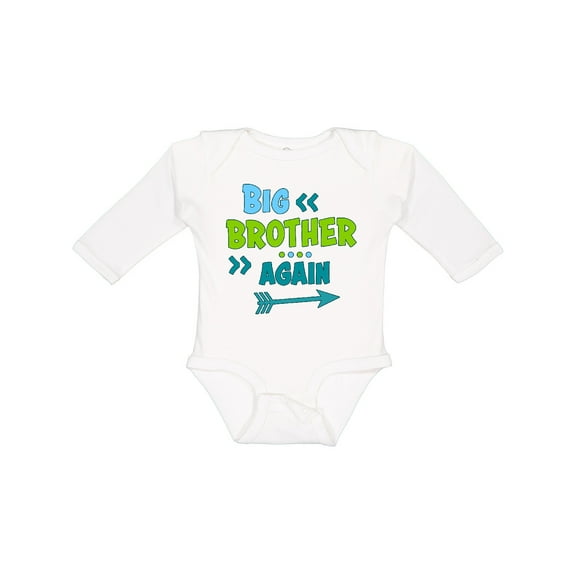 Inktastic Big Brother Again with Arrow Boys or Girls Long Sleeve Baby Bodysuit