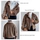 thumbnail image 5 of Abrigo De Felpa Engrosado para Mujer Chaqueta De Felpa De Un Solo Pecho De Moda Informal para Otoño Invierno Marrón M, 5 of 6