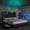 Black, variant on SIBEDS Queen LED Bed Frame with 52-inch Headboard & Charging Station, Wingback Upholstered Platform Bed Frame with 2 Storage Drawers and Galaxy Projector, Black PU