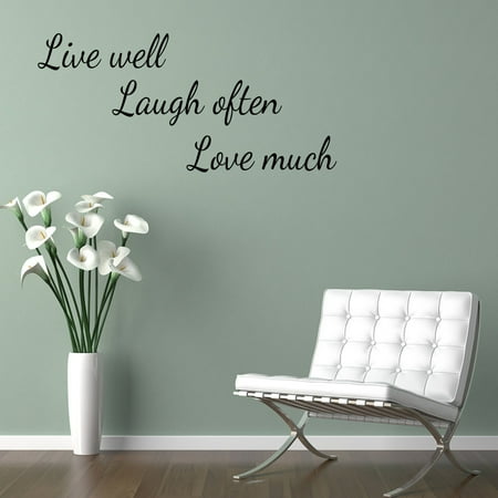 Live Well Laugh Often Love Much Wall Quote Wall Decal Wall Sticker Art
