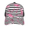 thumbnail image 3 of Disketp Flamingos Print Trucker Hat Men Women - Mesh Baseball SnapBack Cap, 3 of 7