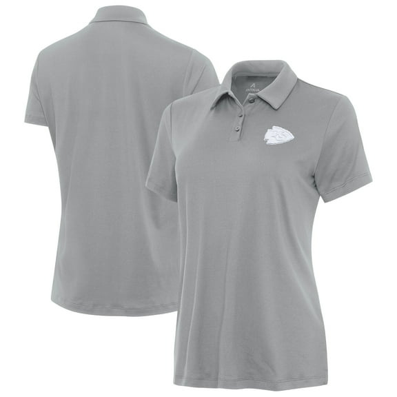 Women's Antigua  Gray Kansas City Chiefs Reprocess Polo