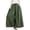 Army Green, variant on Zulora Women's Spring Summer Solid Color High Waist Elastic Waistband Wide Leg Cropped Trousers