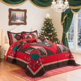 thumbnail image 2 of Juego de colcha BEDIFANY Christmas Queen Size de algodón, 3 piezas, 2 of 6