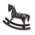 thumbnail image 5 of Fancyes Wooden Rocking Horse Figurine for Home Decoration, Tabletop Sculpture for Living Room , Black, 5 of 8