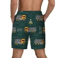 thumbnail image 3 of Kdxio Big Machine Print Men'S Swim Trunks With Compression Liner 7 Inch Inseam Quick Dry Swim Shorts, 3 of 7