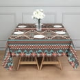 thumbnail image 3 of Boho Blue Pixel Ethnic Pattern Square Tablecloth,Waterproof Square Table Cover,Wipeable Spillproof Washable Table Cover for Home Kitchen Party Decor 42"X42"(107x107cm), 3 of 6