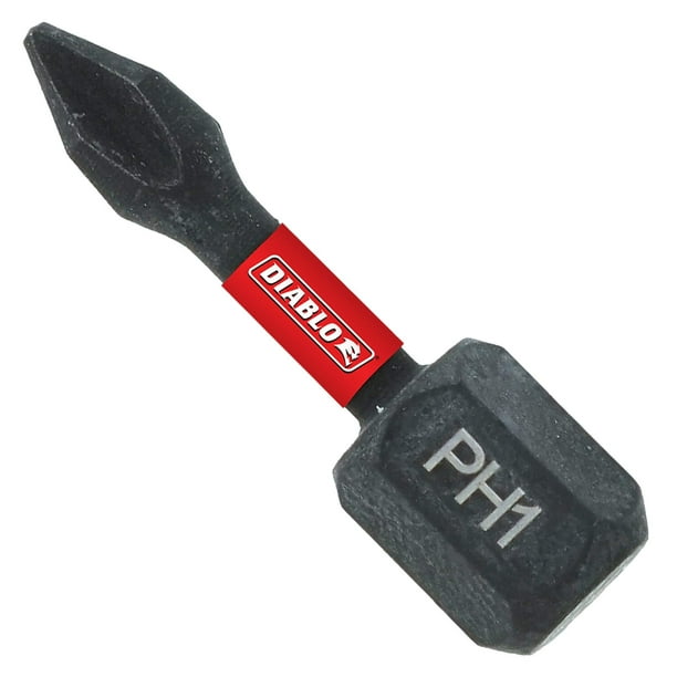 Drive Bits Freud Diablo 1 pulgada #1 Phillips, paquete de 5