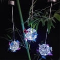 thumbnail image 2 of Large Butterfly Round Ball Light Decorative Solar Hanging Garden Light Waterproof Hanging Lamp - Whi, 2 of 5