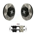 thumbnail image 1 of Transit Auto Front Coated Drilled Slotted Disc Brake Rotors and Semi-Metallic Pads Kit for Car BMW X3 X4 KDA-100352, 1 of 11