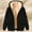 Black, variant on Hueook Womens Jacket Cropped Jacket Women Women's Casual Fashion Solid Color Fall/Winter Zipper Long Sleeved Parkas Coat Tops Green 3X