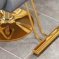 thumbnail image 3 of Silla Sillón Para Barbería Estética Cuero Y Acero Inoxidable - Gris Dorado, 3 of 4