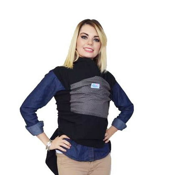 Fular Elastico Mami Ama Bebé-Negro Berlín Puntitos Blancos Mami Ama Bebé Negro y blanco