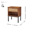 thumbnail image 4 of NPD Furniture Caine 20" Rattan Woven Nightstand in Brown/Black, 4 of 10