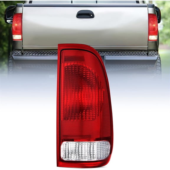 Nilight Taillight Assembly Compatible with 1997 1998 1999 2000 2001 2002 2003 2004 2005 2006 2007 Ford F150 Styleside F250 F350 F450 F550 Super Duty Red Rear Lamp OE Style Pair