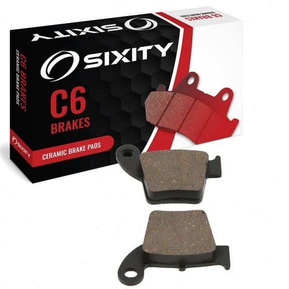 Sixity C6 Rear Ceramic Brake Pads compatible with Honda CRF250R 2004-2015 Complete Set