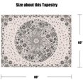 thumbnail image 2 of Tapiz bohemio para colgar en la pared, tapiz floral blanco beige con estampado de medallón de margaritas punteadas para dormitorio Boho Hippie decoración del hogar, 60 × 80 pulgadas-blanco Adepaton CZJJ-ST23-2, 2 of 7