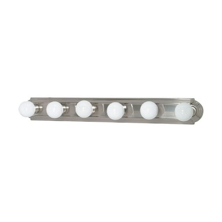 60/302-Nuvo Lighting-Six Light Vanity Racetrack Style-36 Inches Wide by 4.75 Inches High
