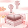 thumbnail image 2 of Wireless Earbuds Rotatable Heart-Shaped Bluetooth 5.3 Earphones Transformation Valentine's Day Gift with Charging Case Stereo Sound Foldable Design for Sports Running and Daily Use H, 2 of 7
