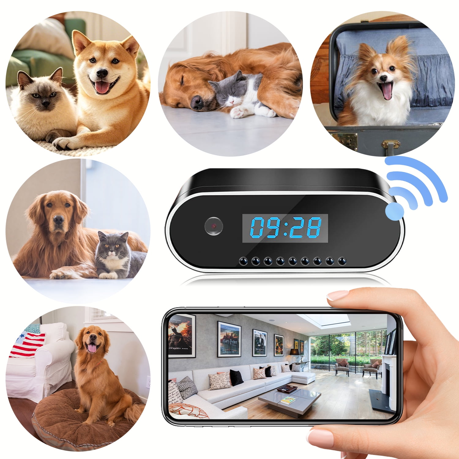 Yaoinaoou Home Security Camera Mini - 1080P HD Indoor WiFi Camera with Night Vision, Motion Detection for Baby, Pet & Home Monitor