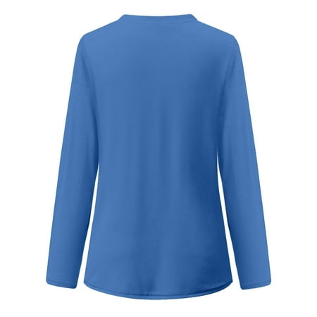

Solid Color Blouses Working Uniform Lady Women Long Sleeve V Neck Soft Fashion Working Elegant Casual Loose Blouse Warm Top Shirt Scrubs Top Working Uniform Nurses