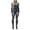 AB20 Black, variant on Tisuna Womens Halloween Onesie Skeleton 3D Printing Romper Long Sleeve Stand Collar Jumpsuit Stretchy Ladies Theme Party Stage Performance Tight Bodysuit Size L
