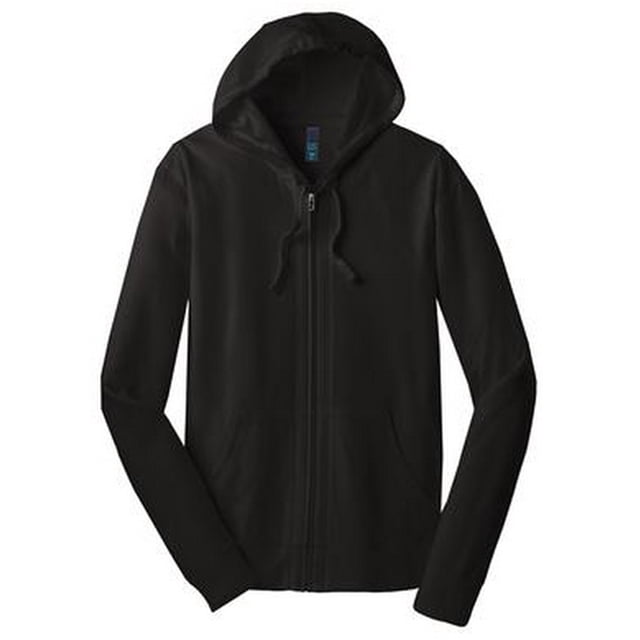Sudadera con cremallera District para hombre joven Negro X-Large Chaqueta