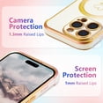 thumbnail image 3 of XIHAMA Magnetic iPhone 16/Pro/Plus/Pro Max Case, Cute Luxury Rainbow Color Phone Case with Love Heart Pattern, Electroplated Edge Camera Lens Protection Shockproof Phone Case for Women, 3 of 4