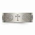 thumbnail image 4 of Titanium Flat 8mm Laser Design Brushed Band, 4 of 6