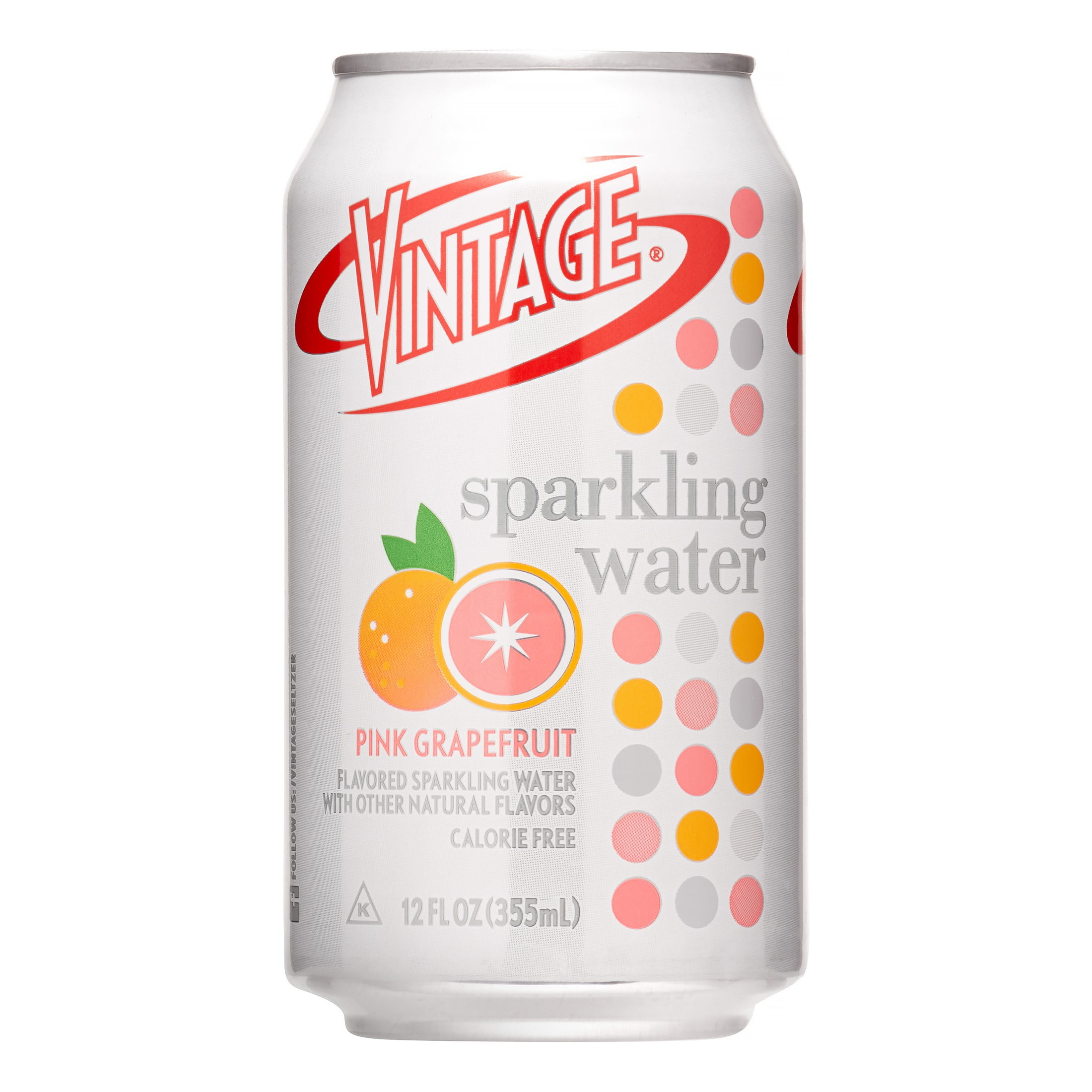 Vintage Sparkling Water, Grapefruit, 12 Fl Oz, 12 Ct