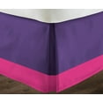 thumbnail image 3 of D.N.G. BEDDINGS 1 Piece Split Corner Two Tone Tailored Bed Skirt, King Size 21 Inch Deep Pocket, 800 Thread Count, 100% Egyptian Cotton, Solid Purple/Hot Pink Color., 3 of 3