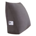 thumbnail image 7 of WOWMAX Linen PP-Cotton Filled Triangular Wedge Pillow Positioning Support Reading Backrest Cushion for Sofa Bed Day Bed and Upholstered Headboard with Removable Washable Cover Deep Coffee 23.5 Inches, 7 of 7