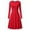 Red, variant on cfhntfmh Work Dresses for Women Lounge Crewneck Long Sleeve Office Dress Plus Size Casual Pleated Solid Color A-Line Dress