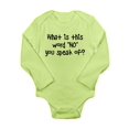 thumbnail image 1 of CafePress - What Is This Word NO Body Suit - Long Sleeve Infant Bodysuit, 1 of 1