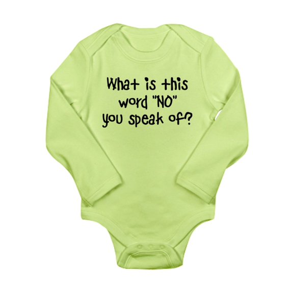 CafePress - What Is This Word NO Body Suit - Long Sleeve Infant Bodysuit