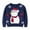 Navy, variant on Mikilon Christmas Day Sweaters for Kids Size 2-6 Years Patchwork Color Graphic Undershirts Plus Velvet and Thicken Pullover Sweaters Fall and Winter Thermal Clothes