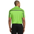 thumbnail image 3 of Port Authority Silk Touch Performance Colorblock Stripe Polo-2XL (Lime/ Steel Grey), 3 of 3