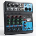 thumbnail image 6 of HaoHox Professional Audio Mixer, Sound Board Mixing Console with 5 Channel Digital USB Bluetooth Echo Delay Effect, Input 48V Phantom Power Stereo DJ Mixers for Recording, Live Streaming, Podcasting, 6 of 7