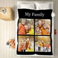 thumbnail image 5 of AISENIN Custom Family Blanket with 4 Photos Collages Personalized Picture Blankets for Couple Customized Your Photos on Throw Blankets for Dad, Mom, 5 of 5