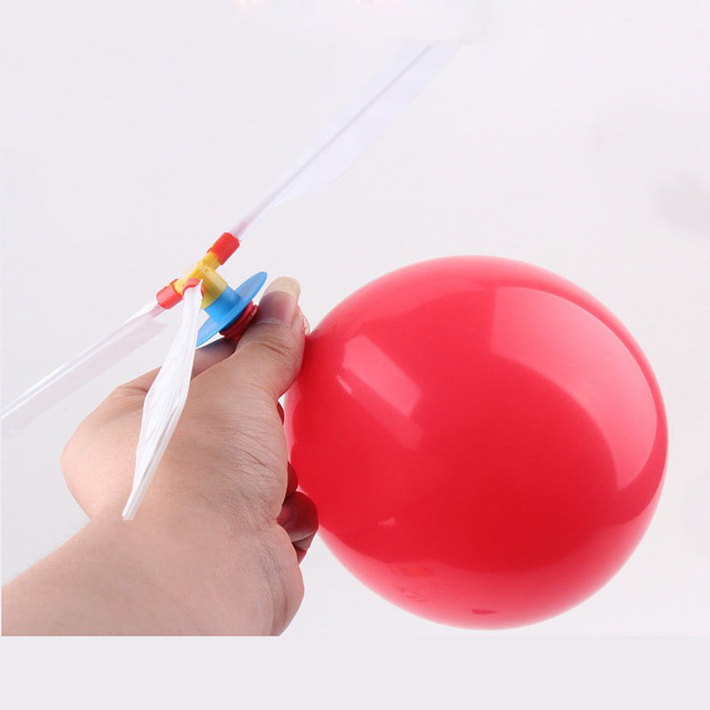 Cool Traditional  Balloon Helicopter Kids Party Bag Filler Flying Toy BH 
