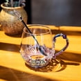 thumbnail image 3 of Longwin European Purple Carved Resinstone Coffee Glass, 3 of 6
